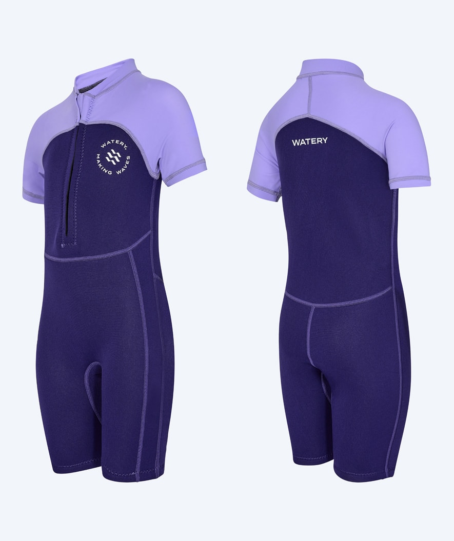 Watery kombinezon UV dla dzieci - Calypso Shorty - Fioletowy