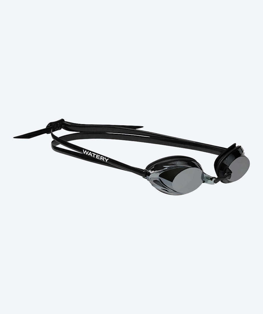 Watery Elite okulary do pływania - Captain Mirror - Czarny/srebrny