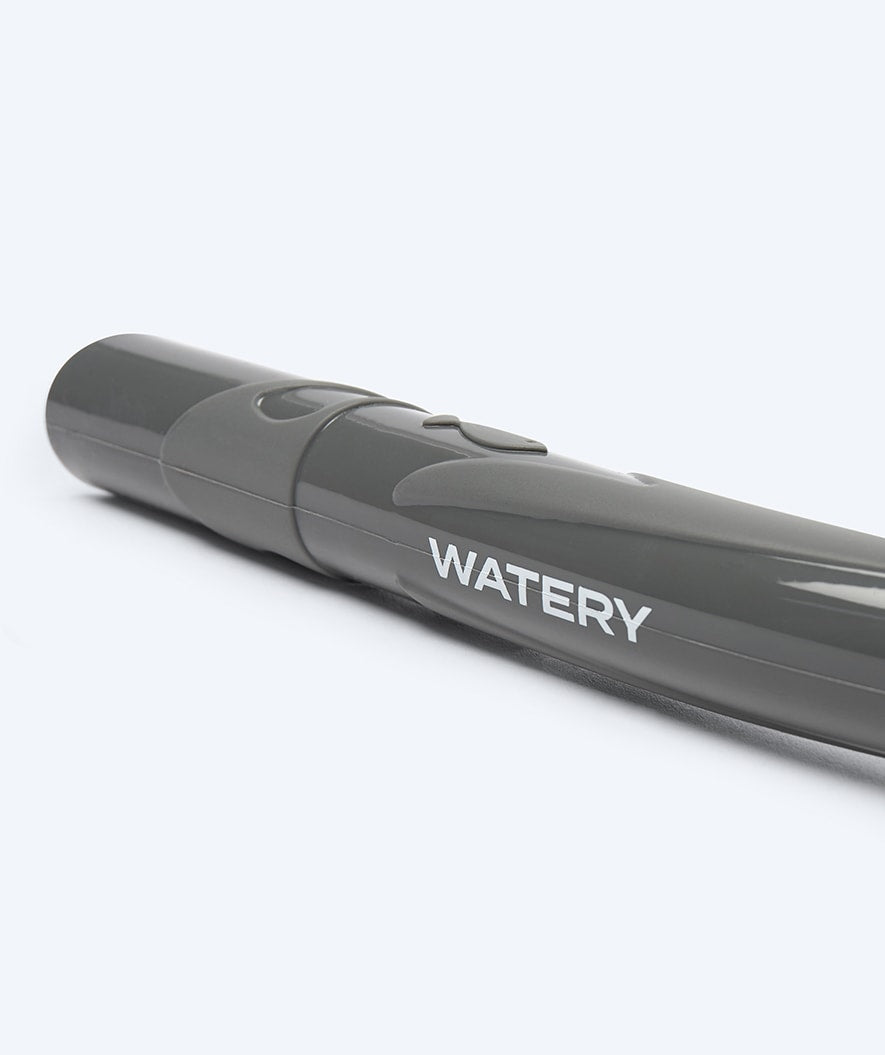 Watery zestaw maska + rurka + płetwy do snorkelingu dla dzieci - Fisher/Cliff - Szary