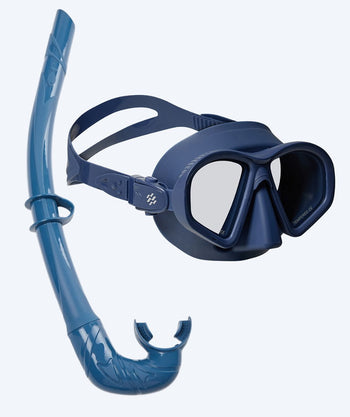Watery zestaw maska i rurka do snorkelingu dla dorosłych - Douglas/Cliff - Ciemnoniebieski/Niebieski