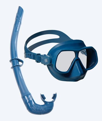 Watery zestaw maska i rurka do snorkelingu dla dorosłych - Oceana/Cliff - Ciemnoniebieski/Niebieski