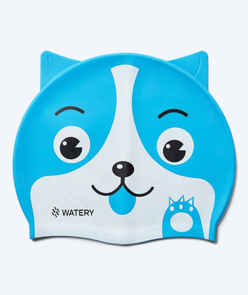 Watery czepek do pływania dla dzieci - Dashers - Cat (Jasnoniebieski)