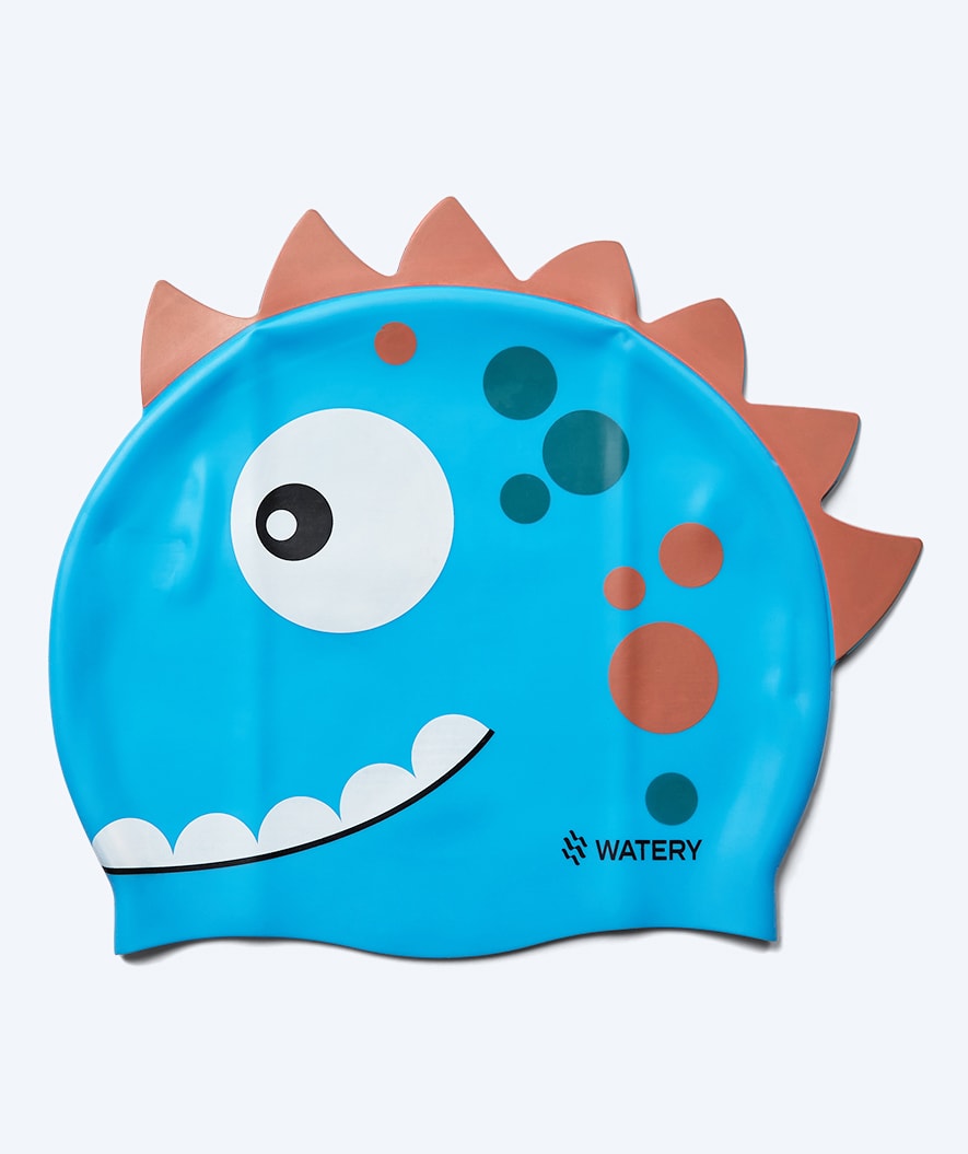 Watery czepek do pływania dla dzieci - Dashers - Dino (Jasnoniebieski)