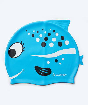 Watery czepek do pływania dla dzieci - Dashers - Ryba (Jasnoniebieski)