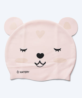 Watery czepek do pływania dla dzieci - Dashers - Teddy (Jasnoróżowy)