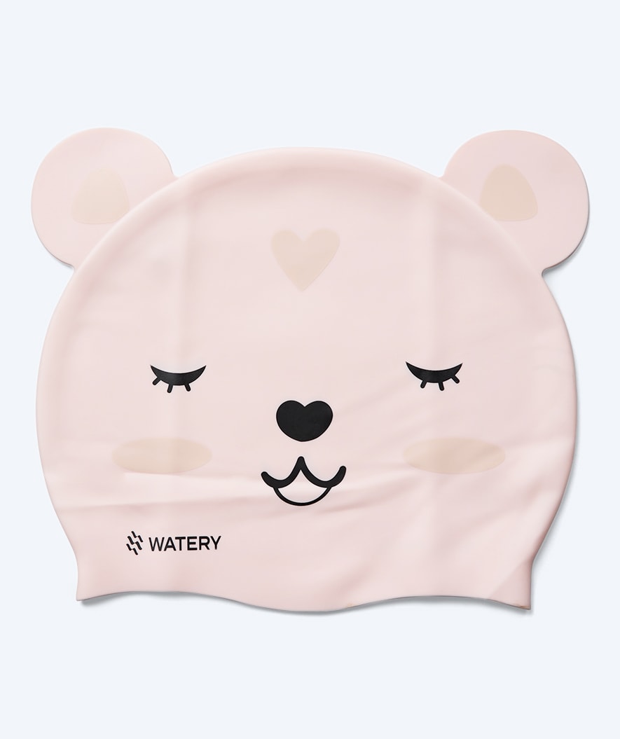 Watery czepek do pływania dla dzieci - Dashers - Teddy (Jasnoróżowy)