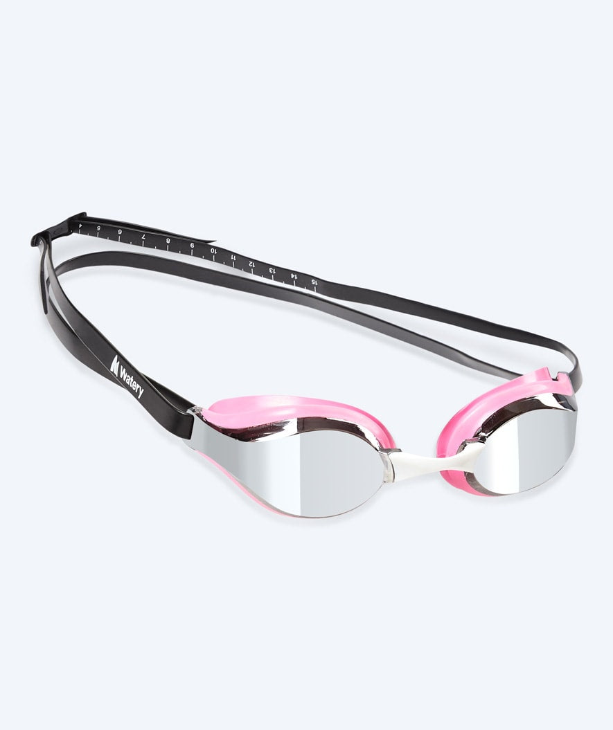 Watery Elite okulary do pływania - Poseidon Mirror - różowy/srebrny