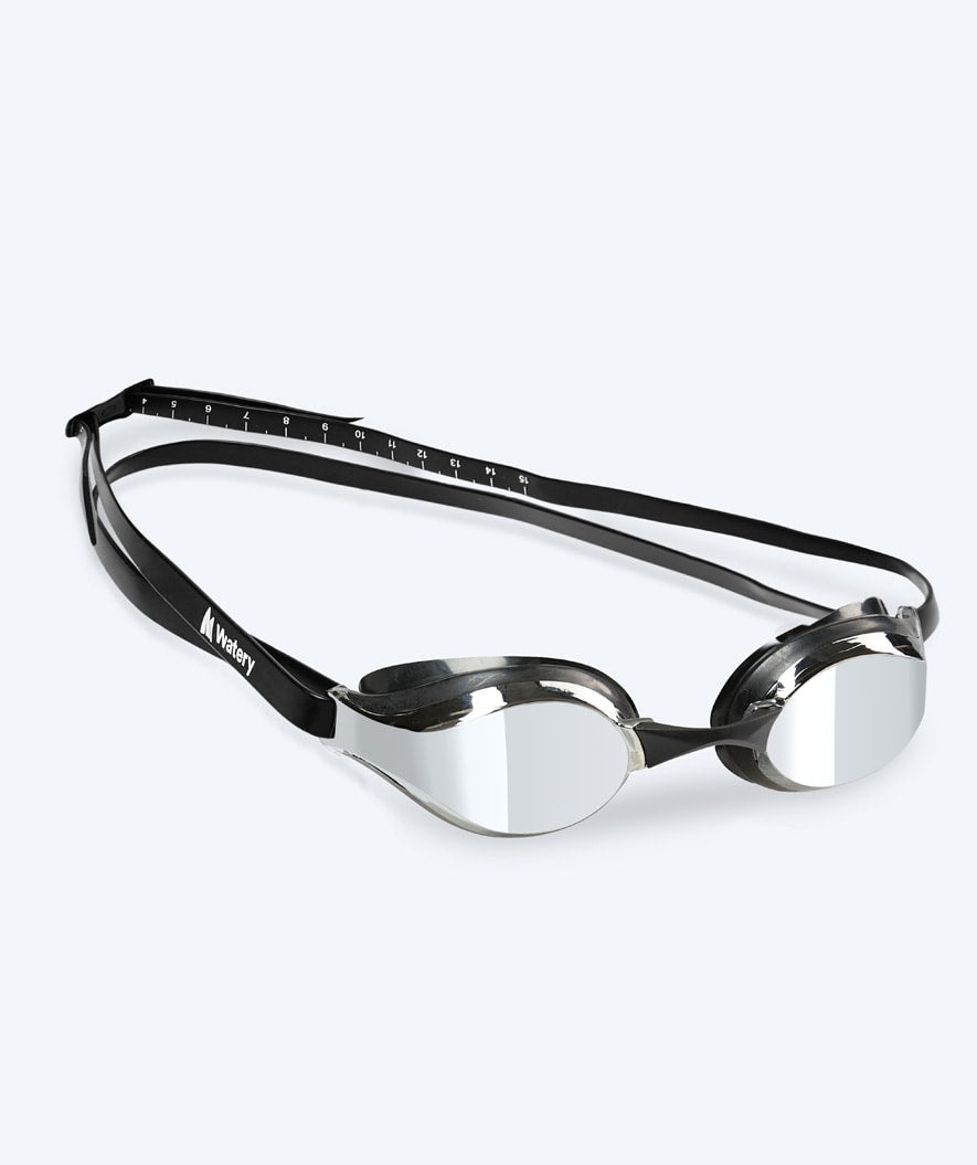 Watery Elite okulary do pływania - Poseidon Mirror - Czarny/srebrny