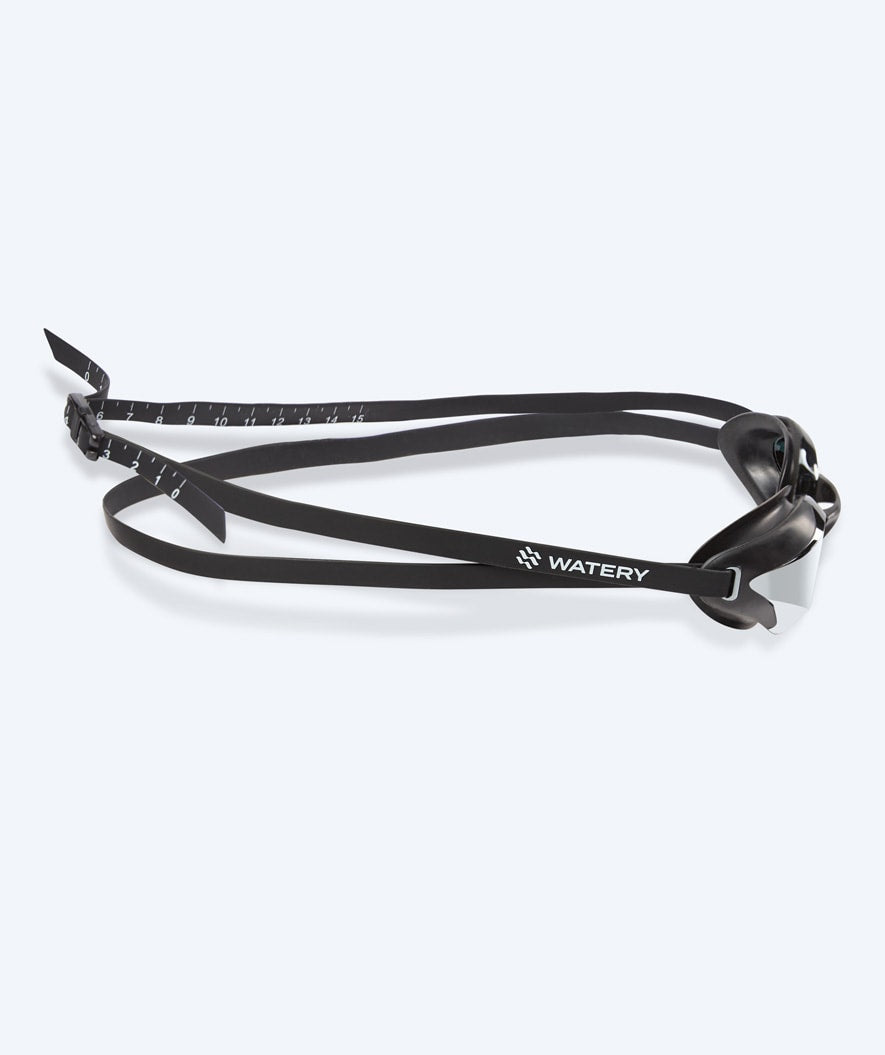 Watery Elite okulary do pływania - Poseidon Ultra Mirror - Czarny/srebrny