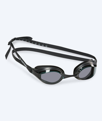 Watery Elite okulary do pływania - Poseidon - Czarny (przydymione soczewki)