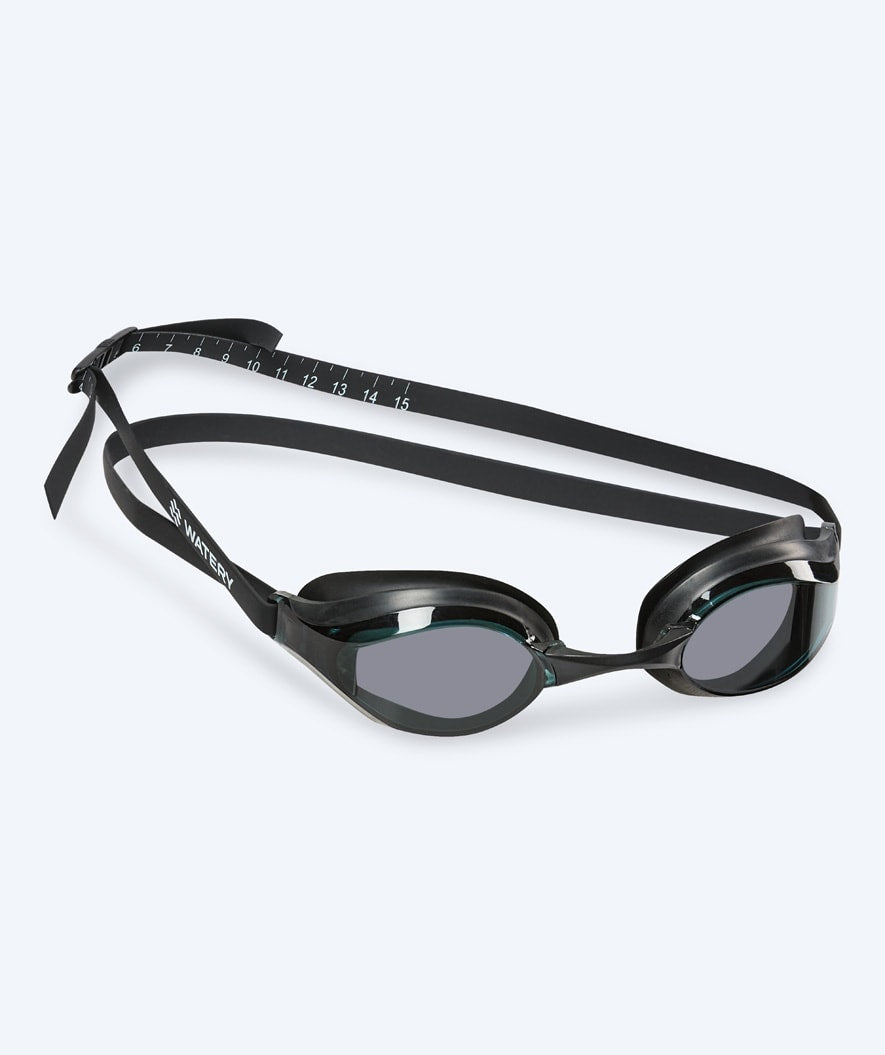 Watery Elite okulary do pływania - Poseidon - Czarny (przydymione soczewki)