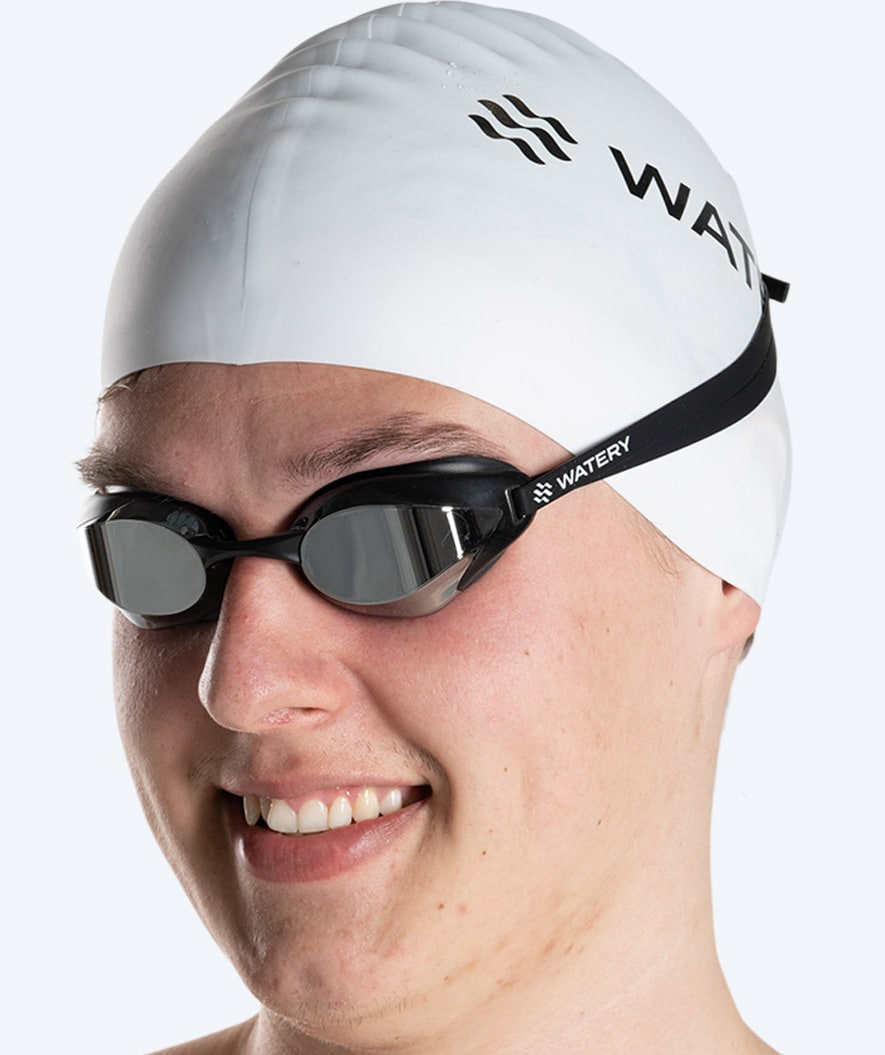 Watery Elite okulary do pływania - Poseidon Ultra Mirror - Czarny/srebrny