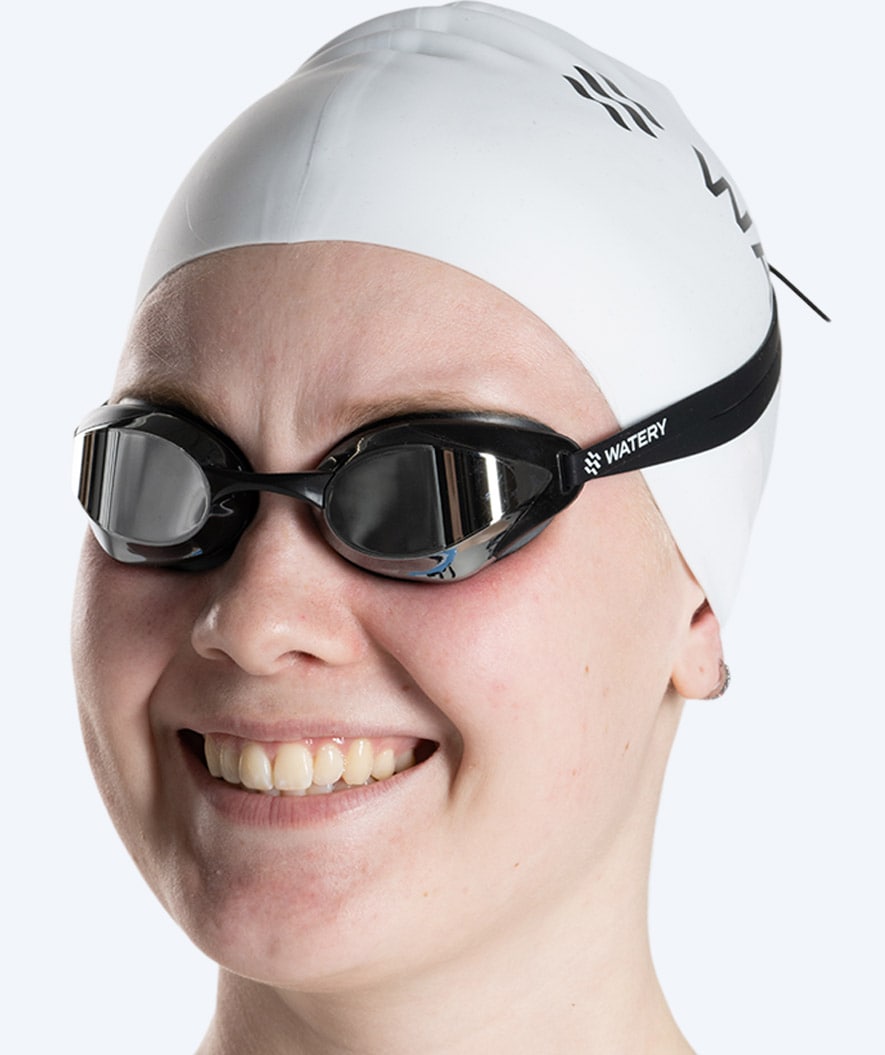 Watery Elite okulary do pływania - Poseidon Ultra Mirror - Czarny/srebrny