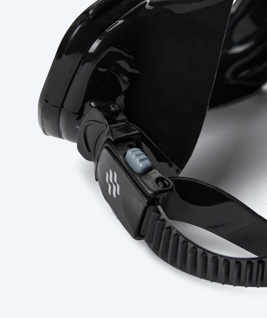 Watery zestaw maska + rurka + płetwy do snorkelingu dla dorosłych (od 15 lat) - Fenton/Breeve - Czarny