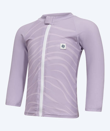 Watery koszulka UV dla dzieci - Fjord Rashguard z długimi rękawami - Fioletowy