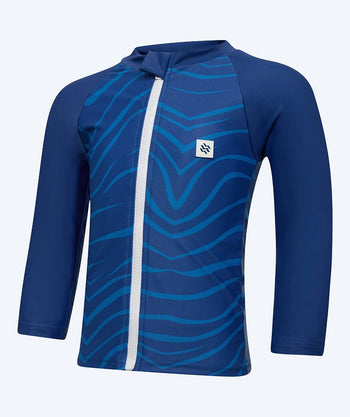 Watery koszulka UV dla dzieci - Fjord Rashguard z długimi rękawami - Ciemnoniebieski