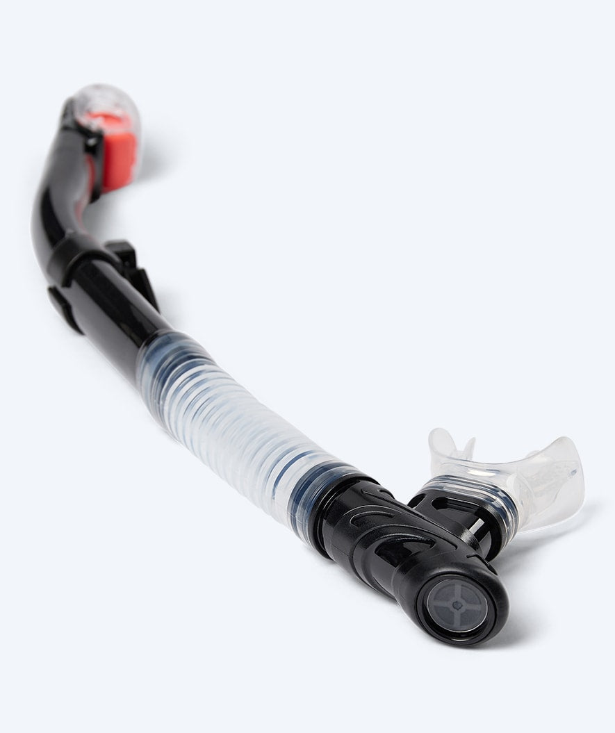 Watery rurka do snorkelingu full-dry dla dorosłych - Hudson - Czarna