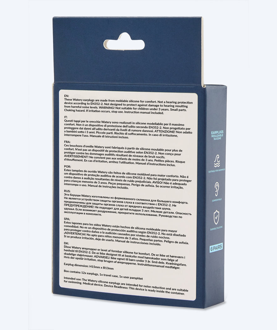 Watery zatyczki do uszu dla dzieci - Indra 6 par - Jasnoróżowy