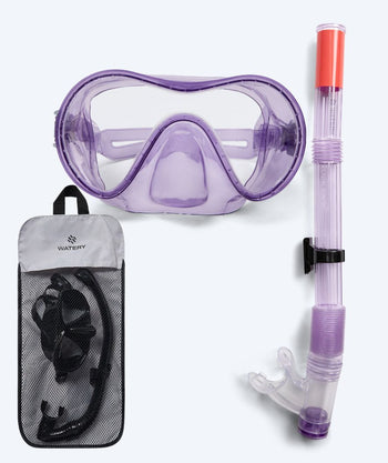 Watery zestaw maska + rurka do snorkelingu dla młodzieży (8-15) - Jubal - Fioletowy