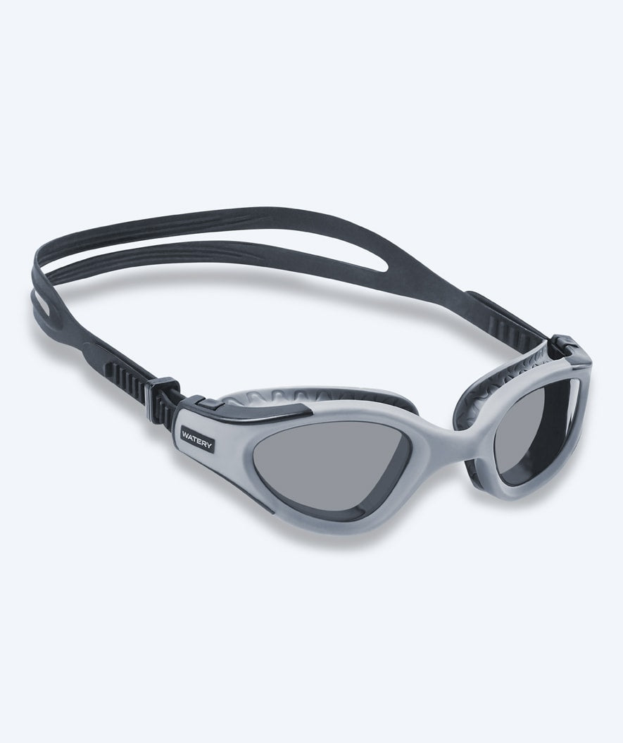 Watery okulary do pływania treningowe - Kelvin Active - Szare (przydymione soczewki)