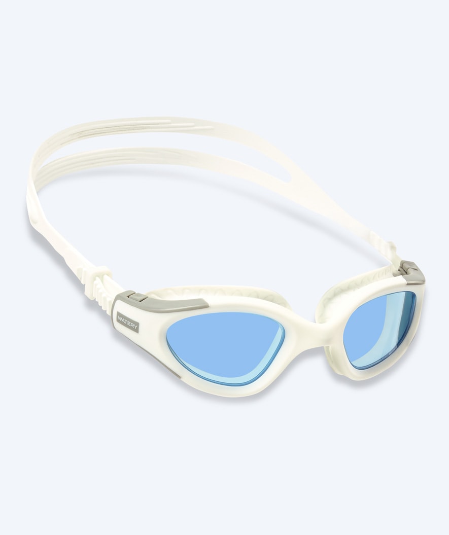 Watery okulary pływackie treningowe - Kelvin Active - Biały/jasnoniebieski