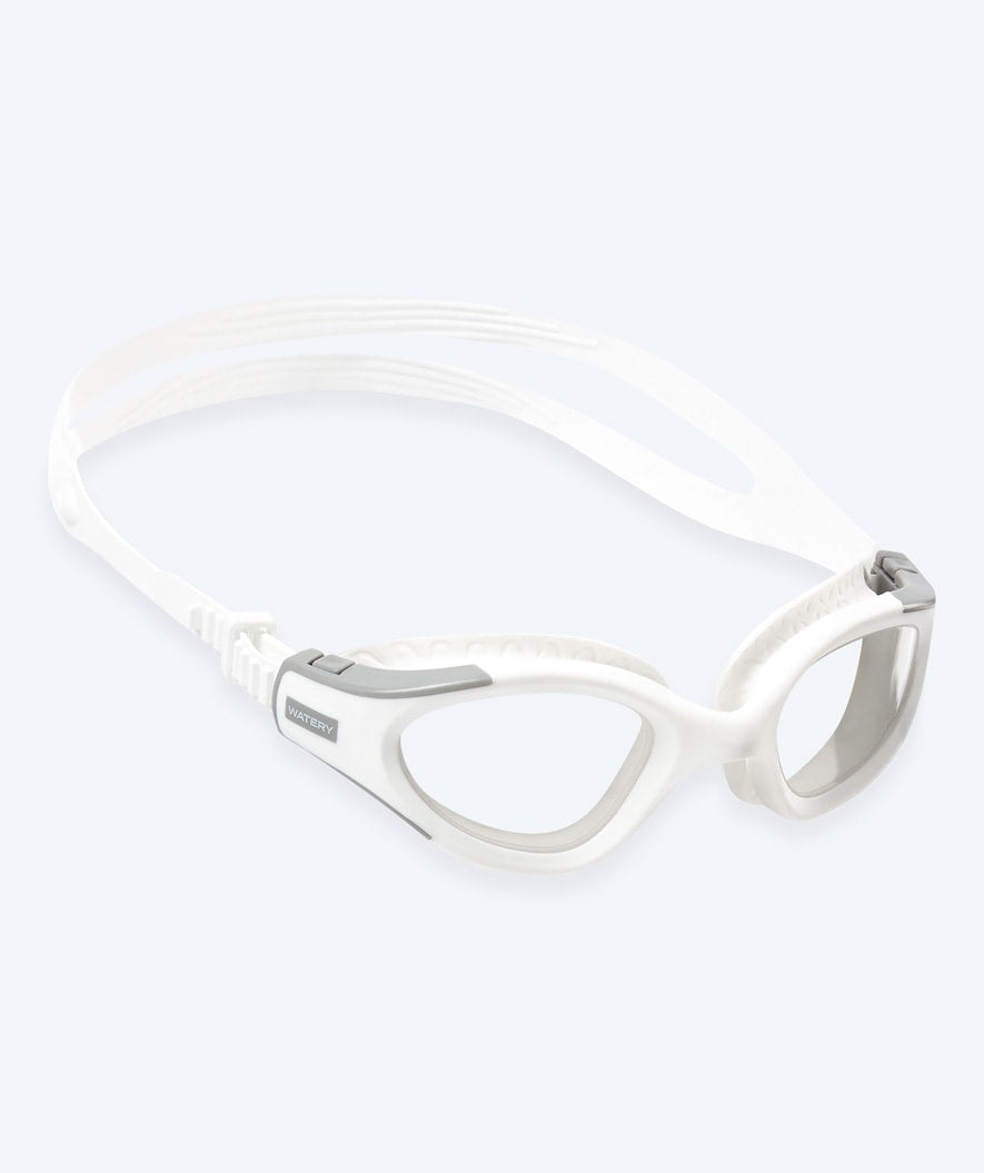 Watery okulary do pływania treningowe - Kelvin Active - Białe/przezroczyste