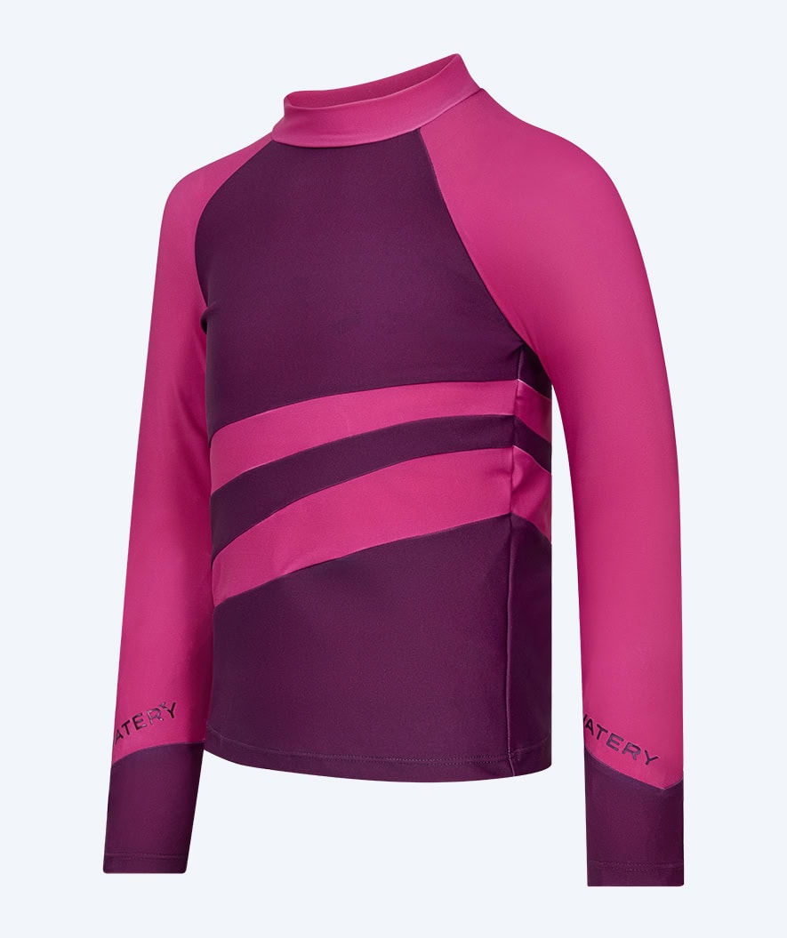 Watery koszulka UV dla dzieci - Manami Rashguard z długimi rękawami - Fioletowa