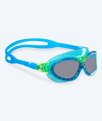 Watery okulary do pływania dla dzieci - Mantis 2.0 - niebieskie (przydymione szkła)