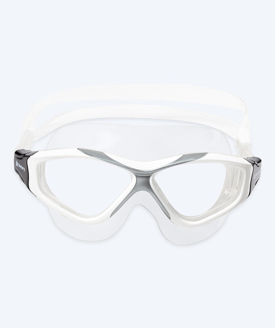 Watery maska do pływania dla dorosłych - Mantis - Biała/szara