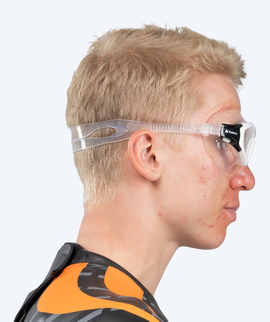 Watery maska do pływania dla dorosłych - Mantis - Biała/szara