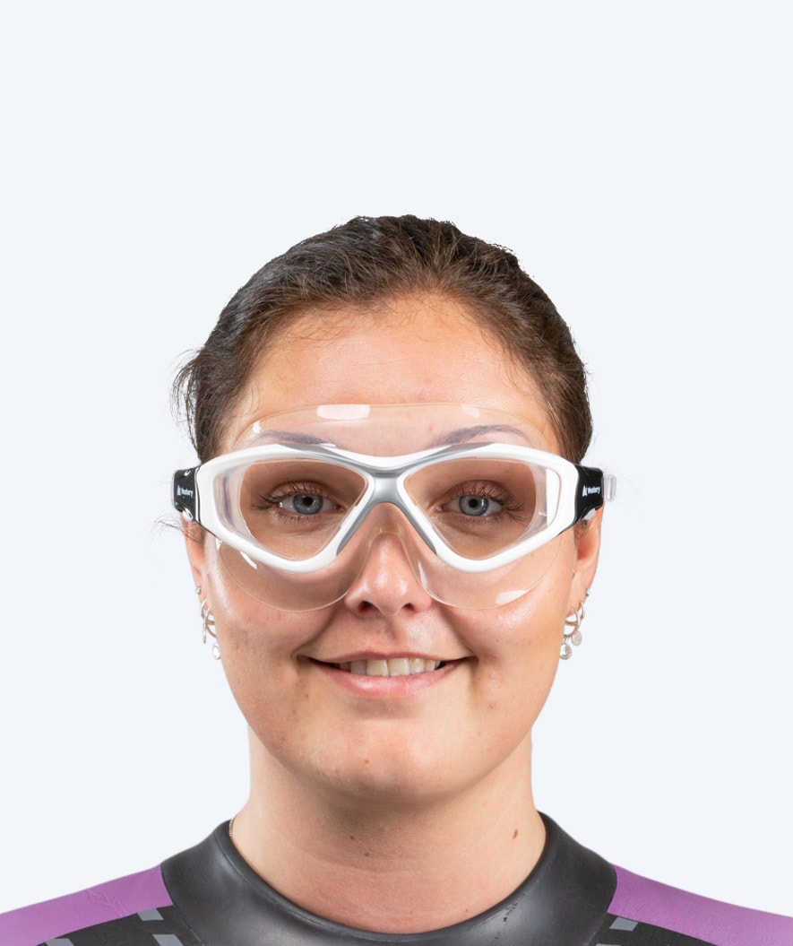 Watery maska do pływania dla dorosłych - Mantis - Biała/szara