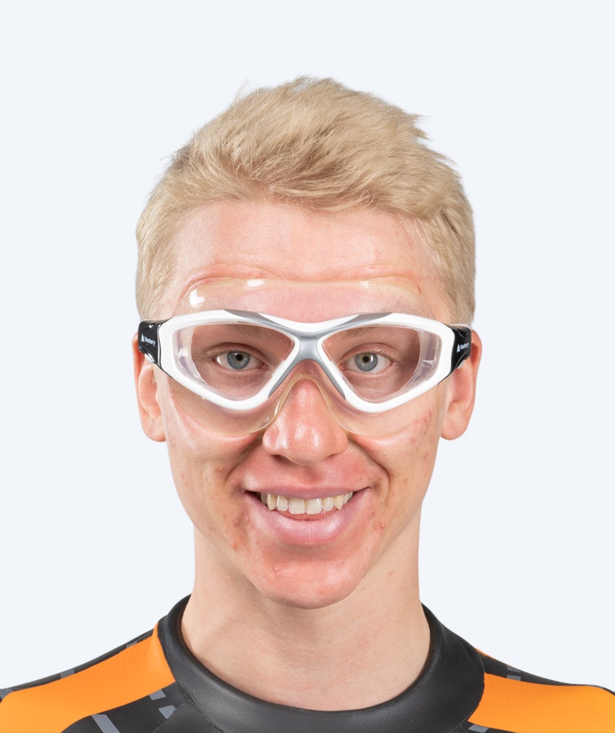 Watery maska do pływania dla dorosłych - Mantis - Biała/szara