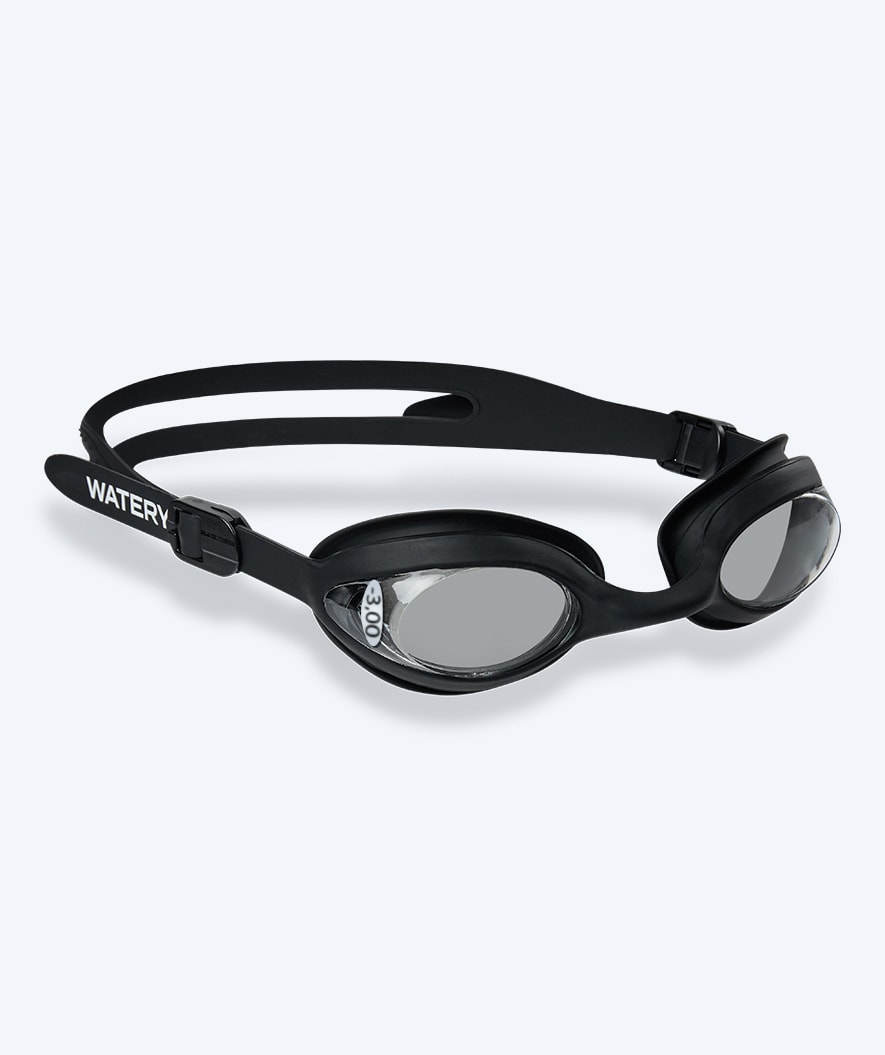 Watery korekcyjne okulary do pływania dla dorosłych krótkowidzów - (-1.5) – (-8.0) - Matira - Czarny