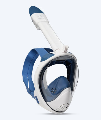 Watery pełnotwarzowa maska do snorkelingu dla dorosłych - Niebieski