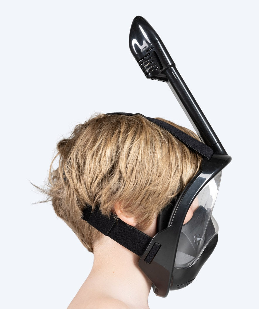 Watery pełnotwarzowa maska do snorkelingu dla dzieci - Oxygen - Czarny