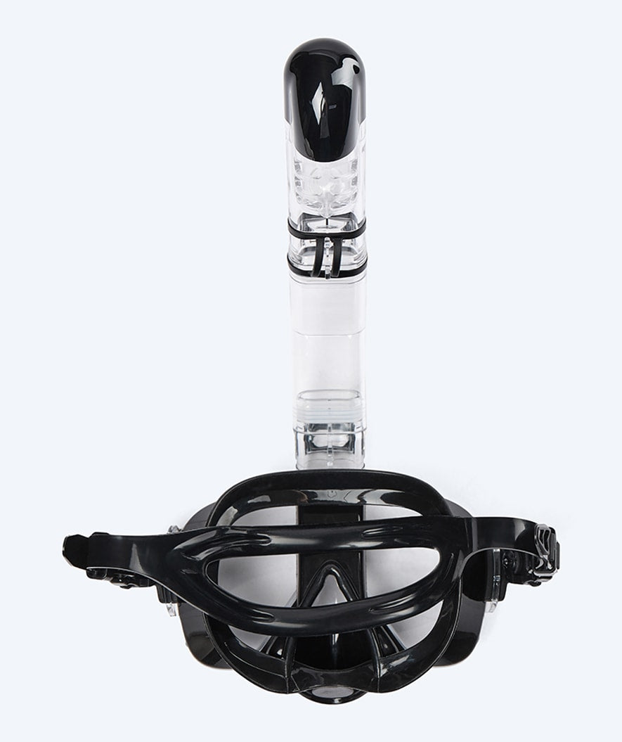 Watery pełnotwarzowa maska do snorkelingu dla dorosłych - Pearl - Czarny