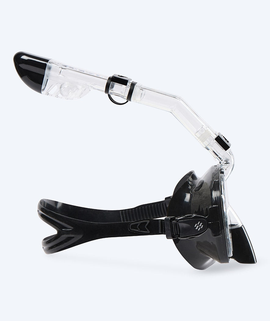 Watery pełnotwarzowa maska do snorkelingu dla dzieci - Pearl - Czarny