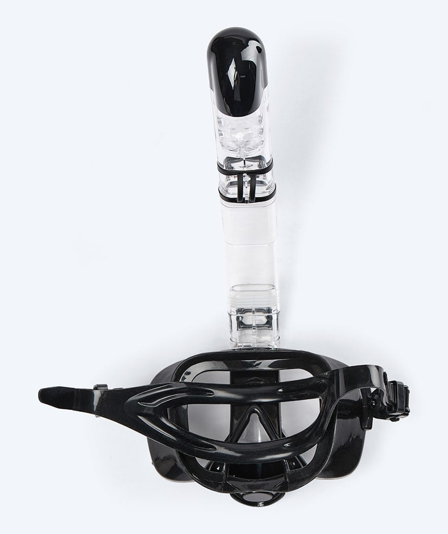 Watery pełnotwarzowa maska do snorkelingu dla dzieci - Pearl - Czarny