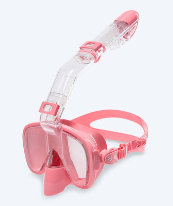 Watery pełnotwarzowa maska do snorkelingu dla dzieci - Pearl - Różowy