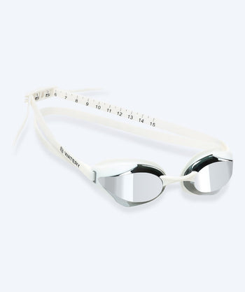 Watery Elite okulary do pływania - Poseidon Ultra Mirror - Biały/srebrny