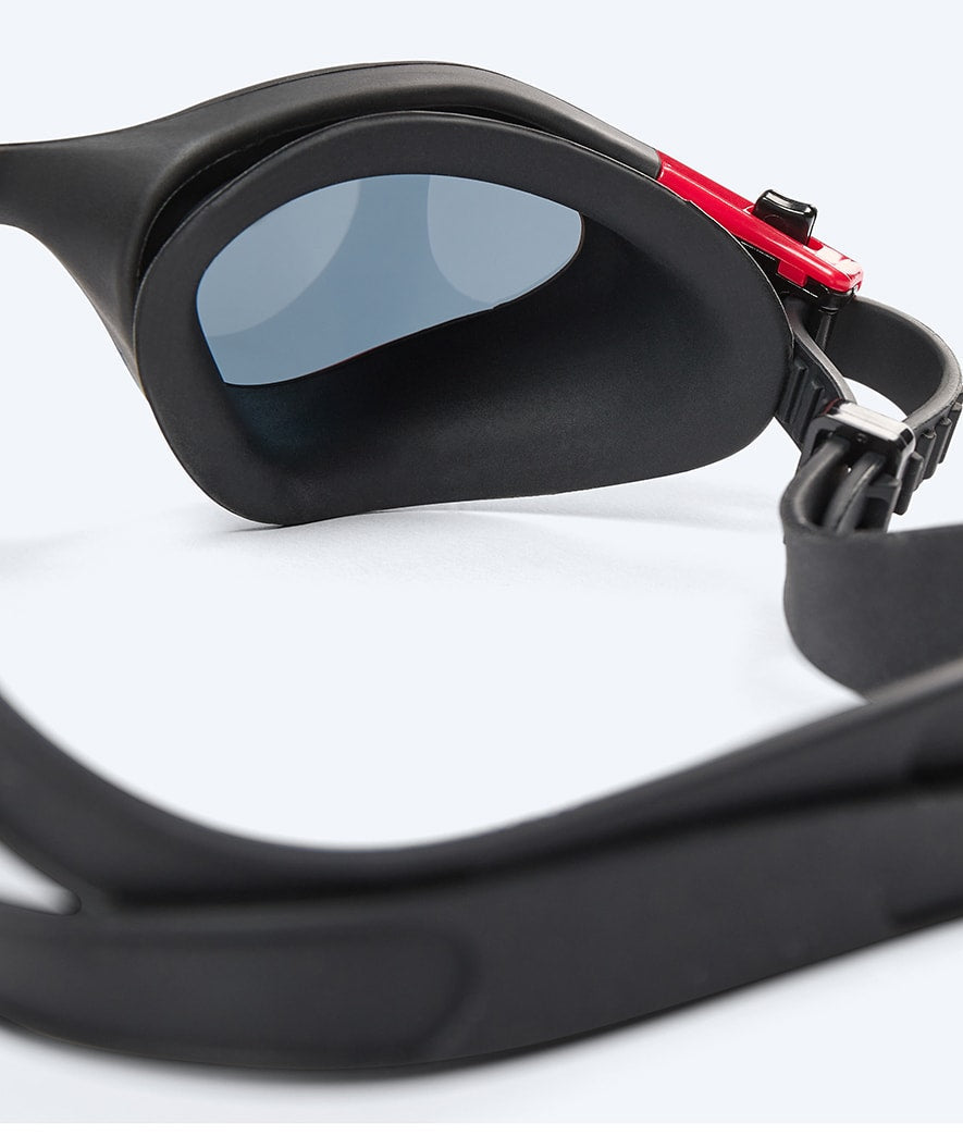 Watery okulary do pływania treningowe - Raven Active - Czarny/czerwony 1.0