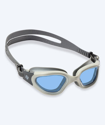 Watery okulary do pływania treningowe - Raven Active - Szary/jasnoniebieski