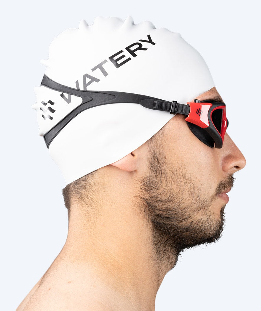Watery okulary do pływania treningowe - Raven Active - Czarny/czerwony 1.0