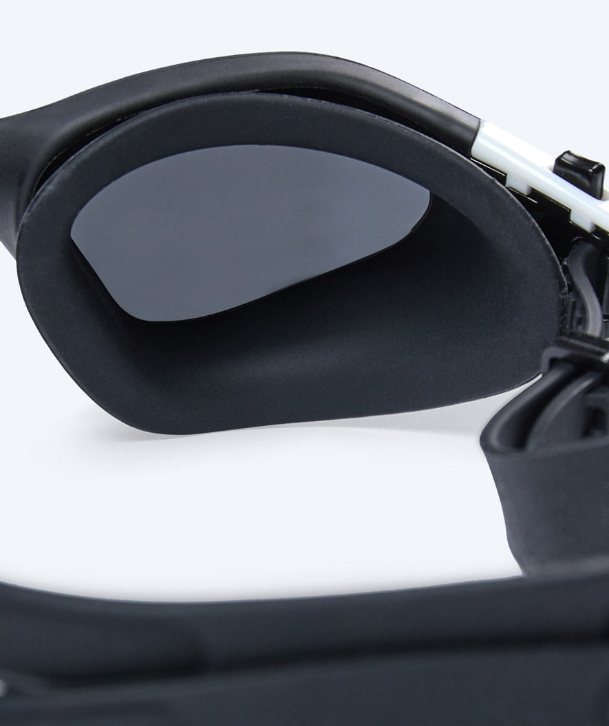 Watery okulary do pływania treningowe - Raven Mirror - Czarny/biały