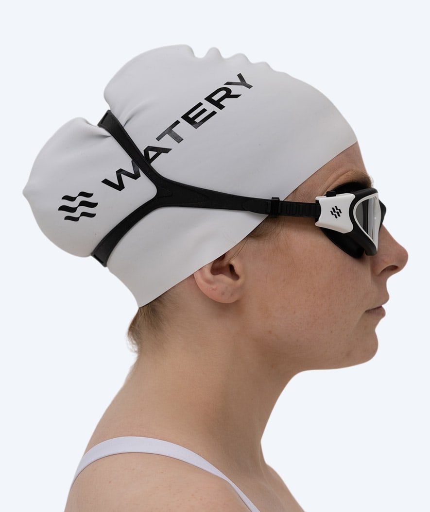 Watery okulary do pływania treningowe - Raven Mirror - Czarny/biały