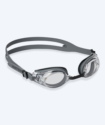 Watery okulary do pływania z korekcją dla dorosłych krótkowidzów - (-1.5) do (-7.0) - Ridley - Czarne