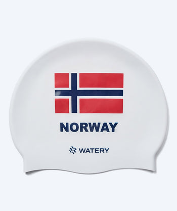 Watery czepek do pływania - Norwegia - Biały