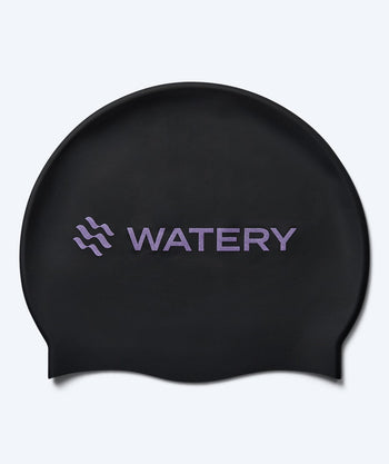 Watery czepek do pływania - Signature Metallic - Czarny/fioletowy
