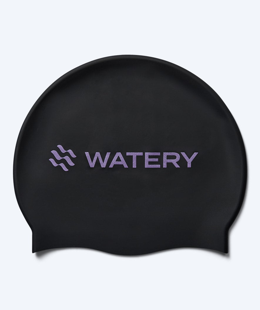 Watery czepek do pływania - Signature Metallic - Czarny/fioletowy