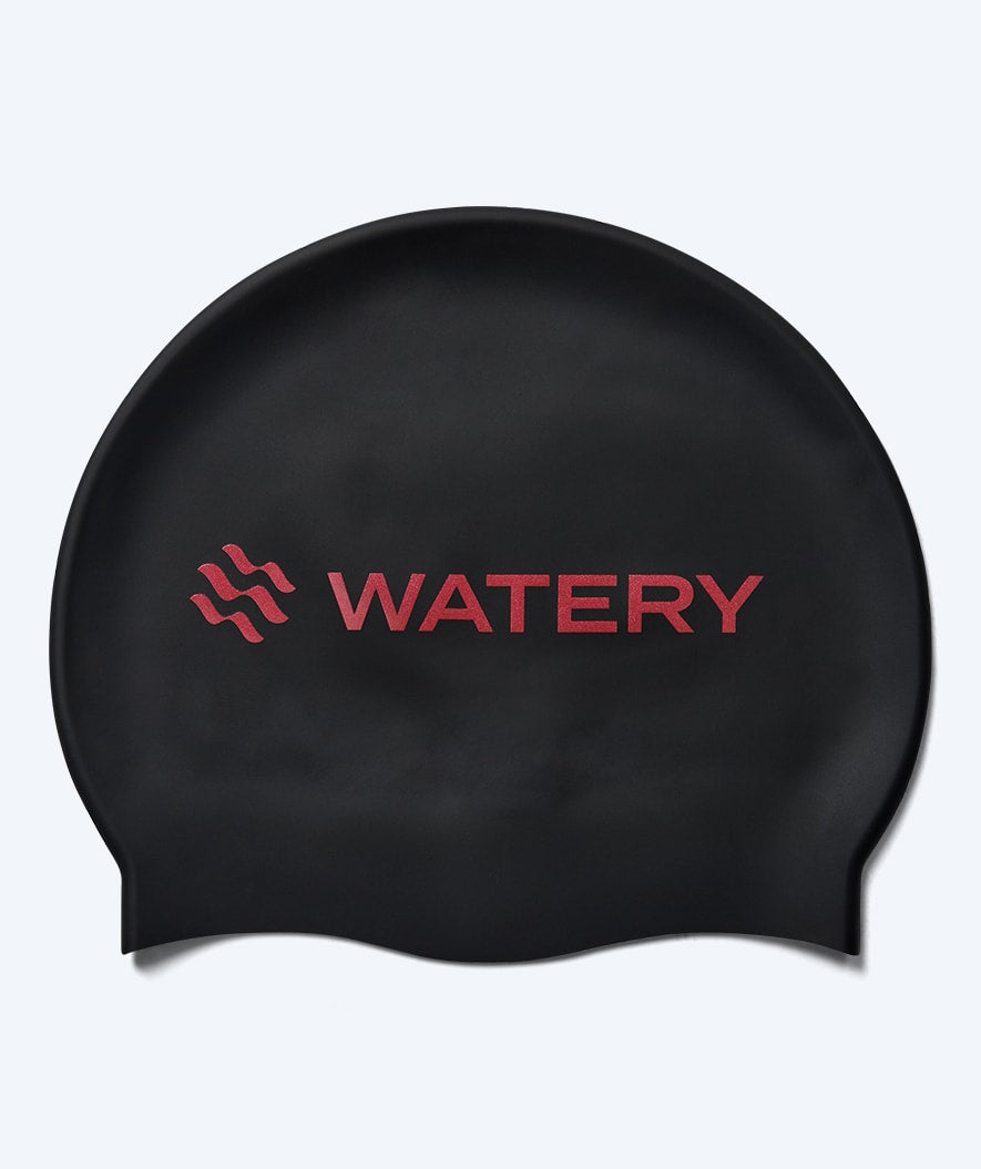 Watery czepek do pływania - Signature Metallic - Czarny/Czerwony